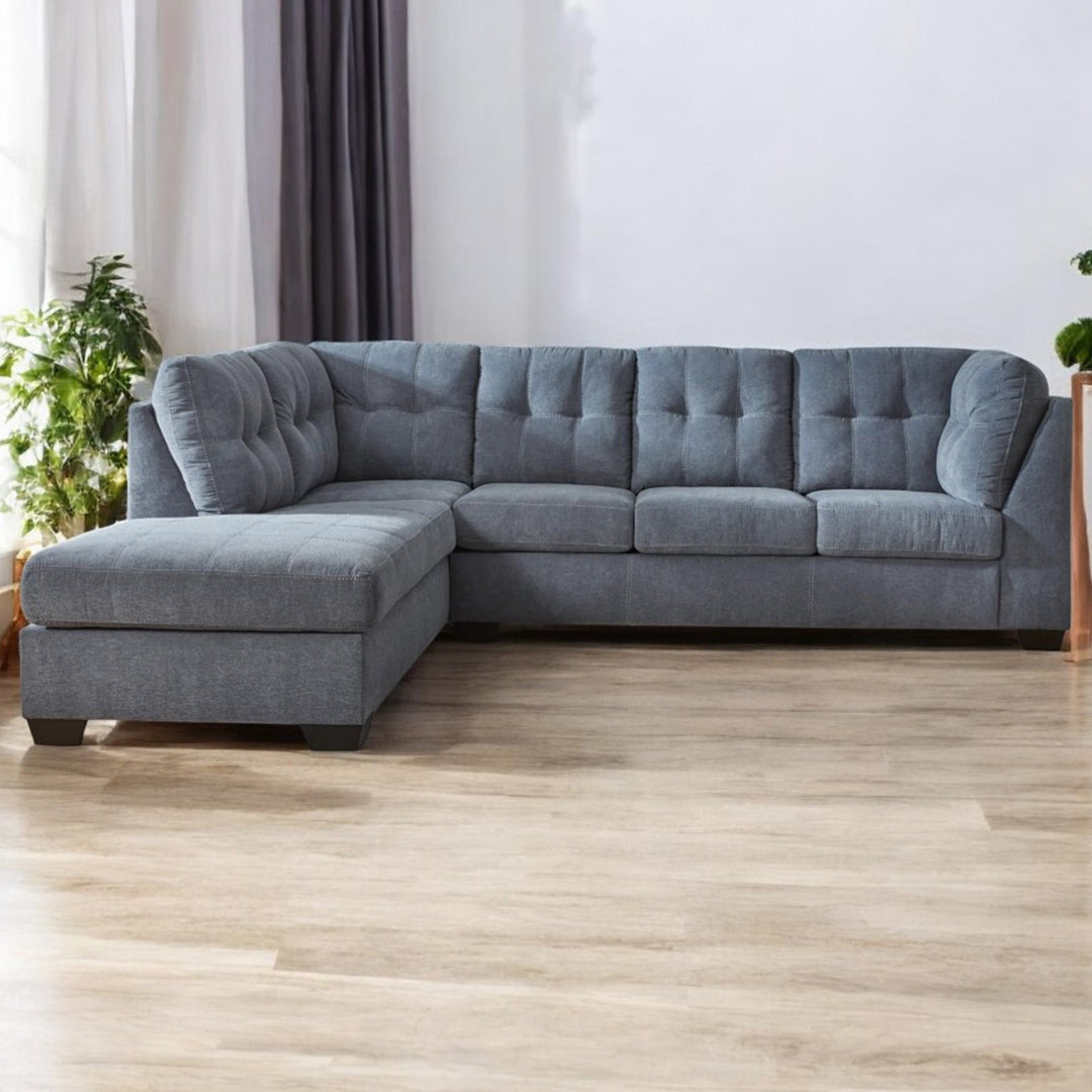 Marleton 2-Piece Sectional Sofa In Fabric Upholstery - Denim | Signature Design By Ashley