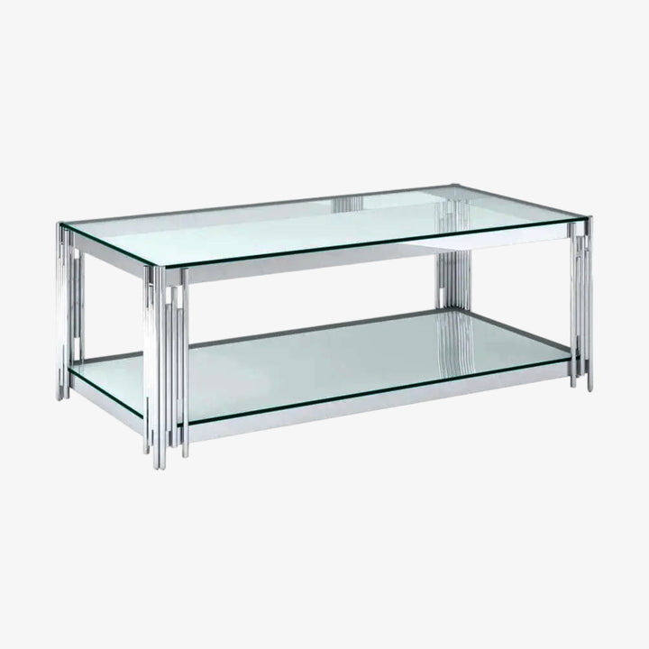 Brooklyn Timeless Coffee Table With Enticing Silver Finish
