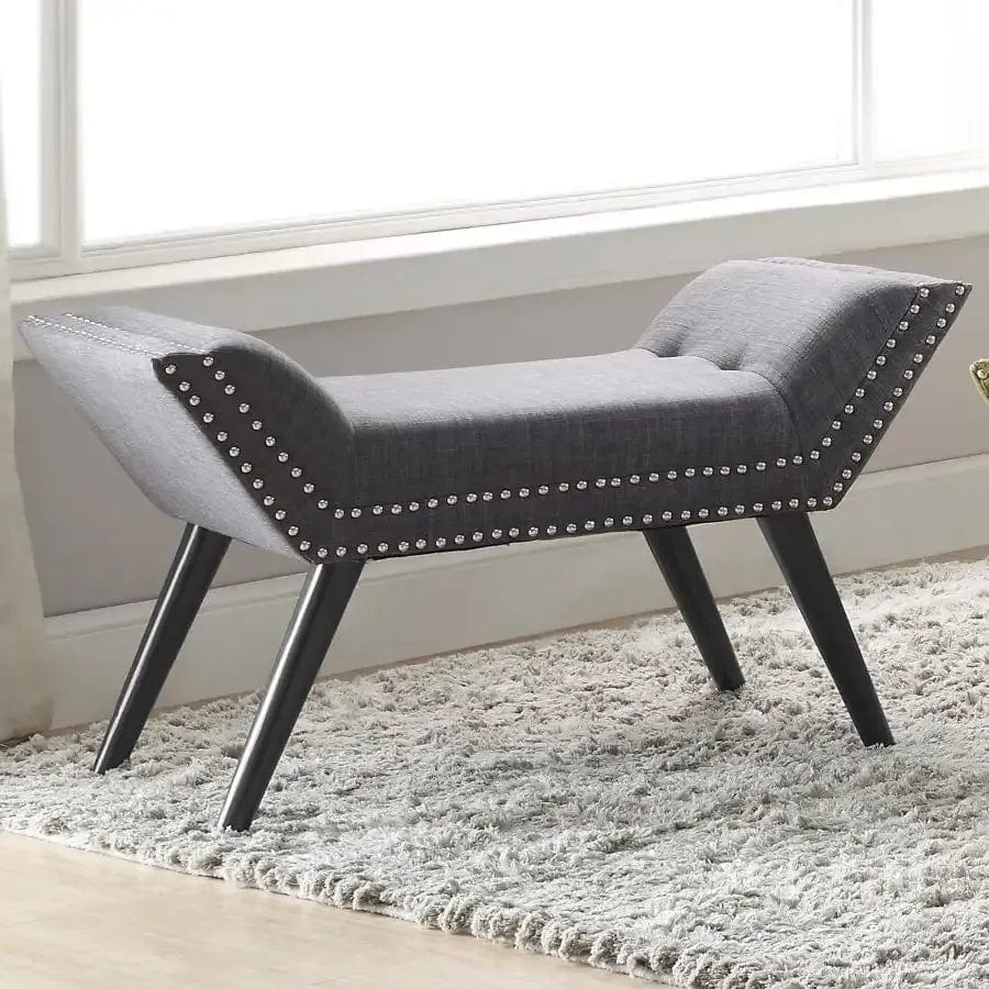 Lana Bench in Grey and Black