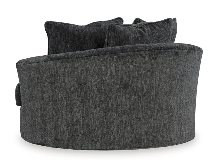 3550421 Biddeford Oversized Swivel Accent Chair In Fabric Upholstery - Shadow | Signature Design By Ashley