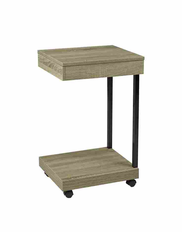 Versatile DARK TAUPE Laptop Stand with Storage Drawer - Compact and Contemporary