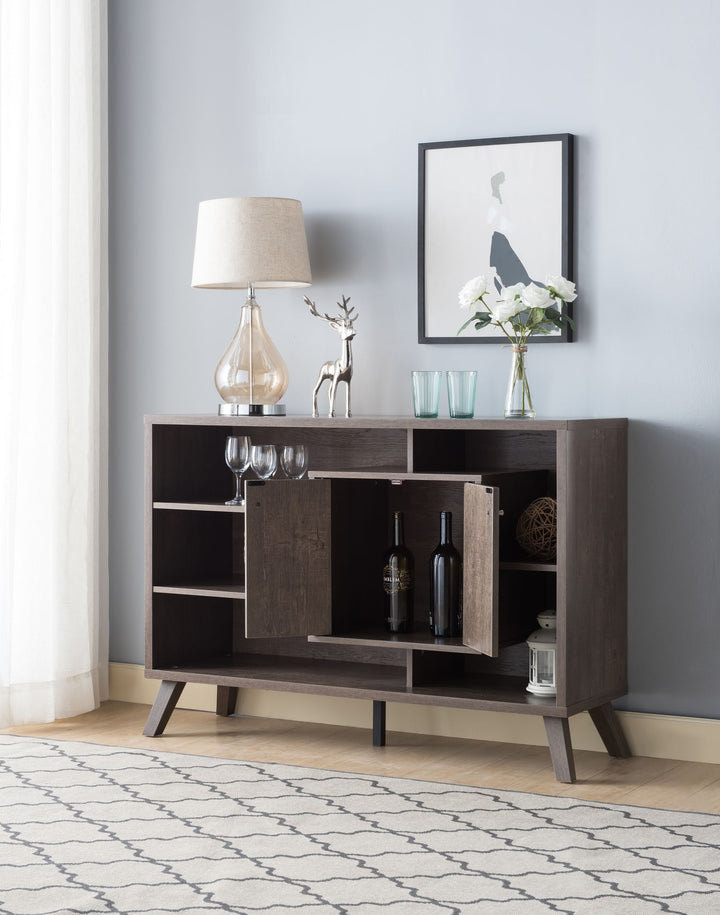 Epoch Wooden Server/ Buffet Cabinet In Walnut Oak Finish