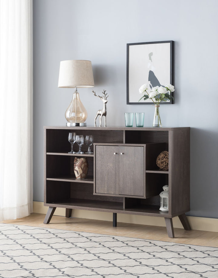 Epoch Wooden Server/ Buffet Cabinet In Walnut Oak Finish
