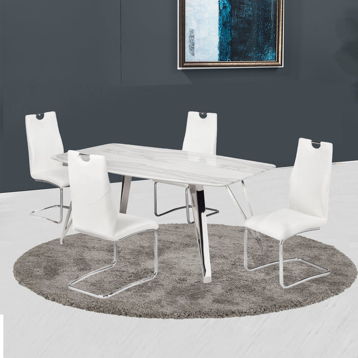 5-Piece Small Dining Set - White