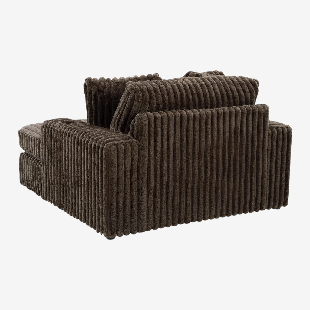 Midnight-madness Oversized Chaise In Fabric Upholstery - Chocolate - Room Setting