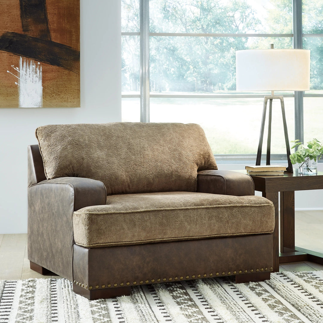 1870423 Alesbury Oversized Armchair - Chocolate | Signature Design By Ashley