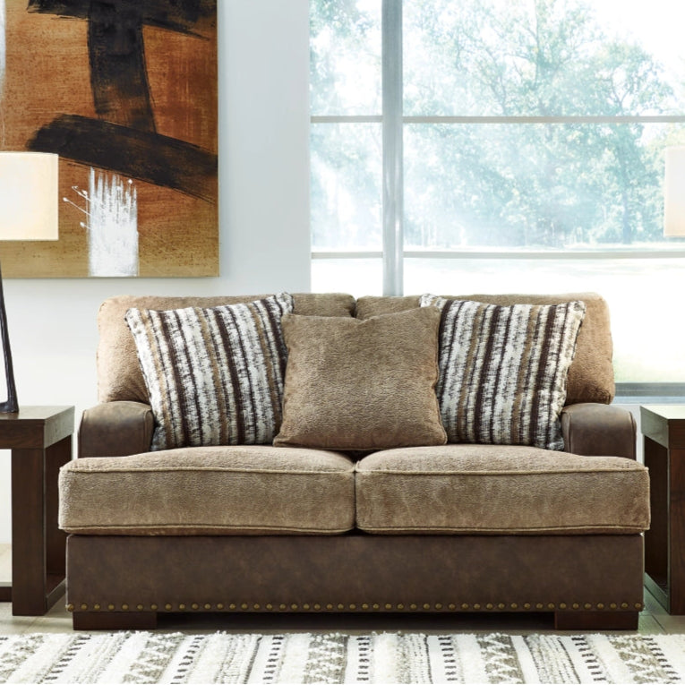 1870435 Alesbury Loveseat - Chocolate | Signature Design By Ashley