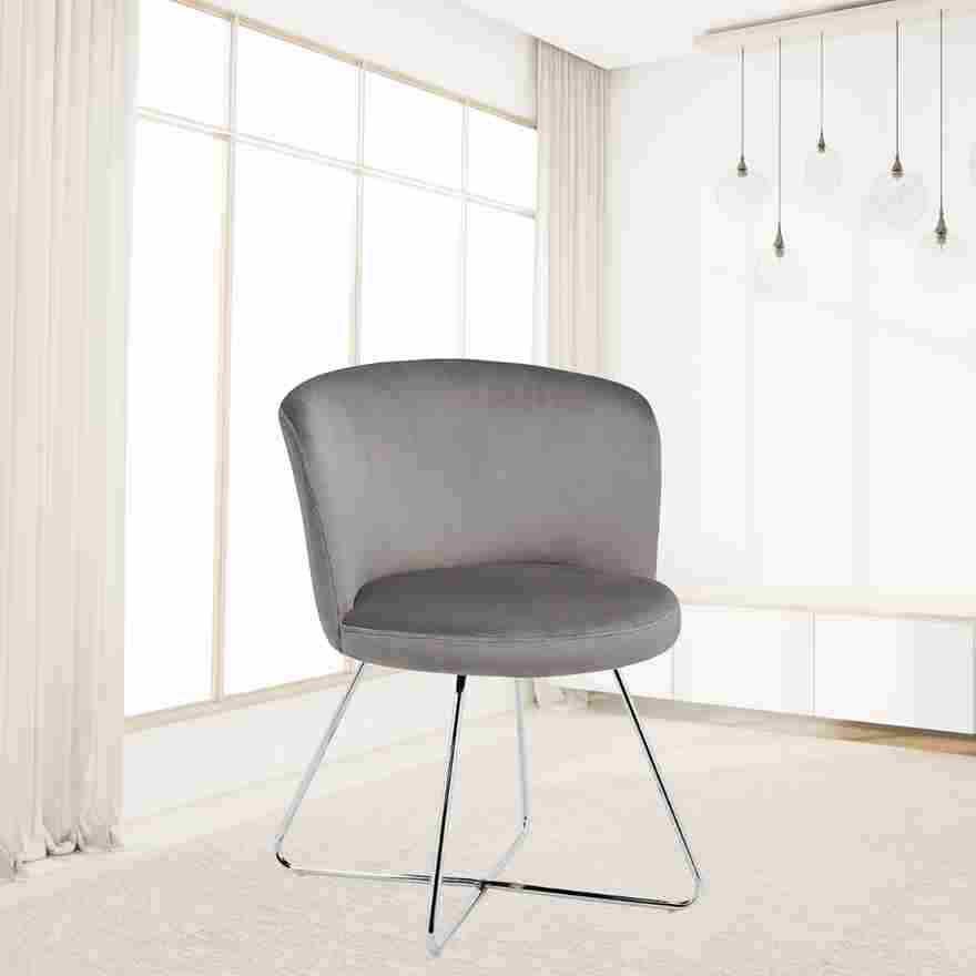 Anila Beige Velvet Dining Chair - Comfort and Style Combined