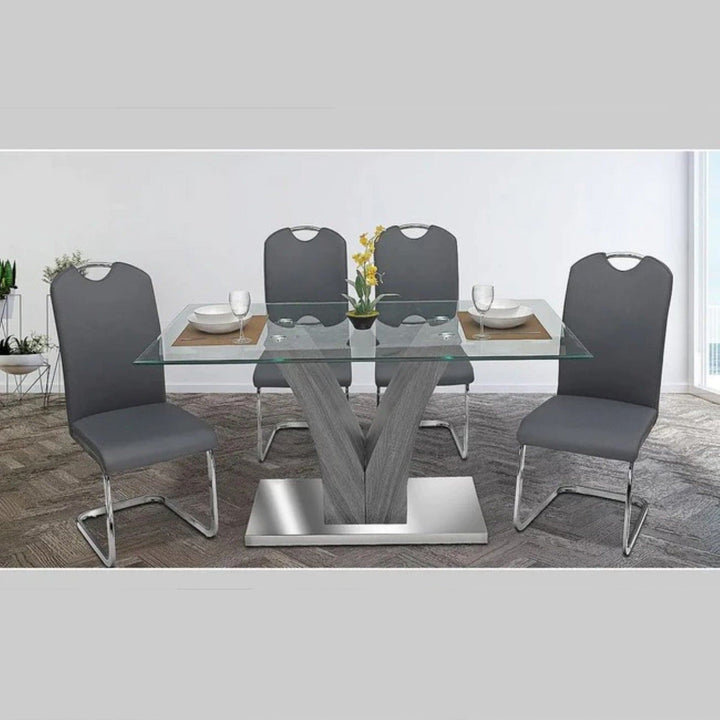 Grey Upholstered Dining Chair (2 Per Box)