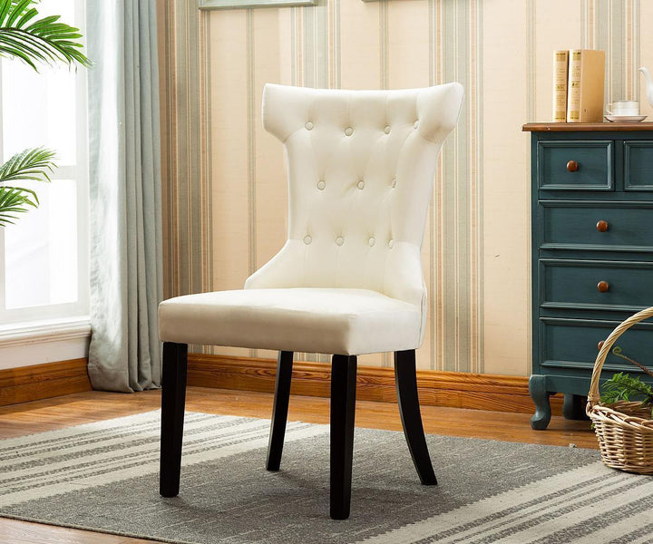 Naomi Graceful Accent Chair (Set of 2) | Available In Beige, Blue & Light Grey Colors