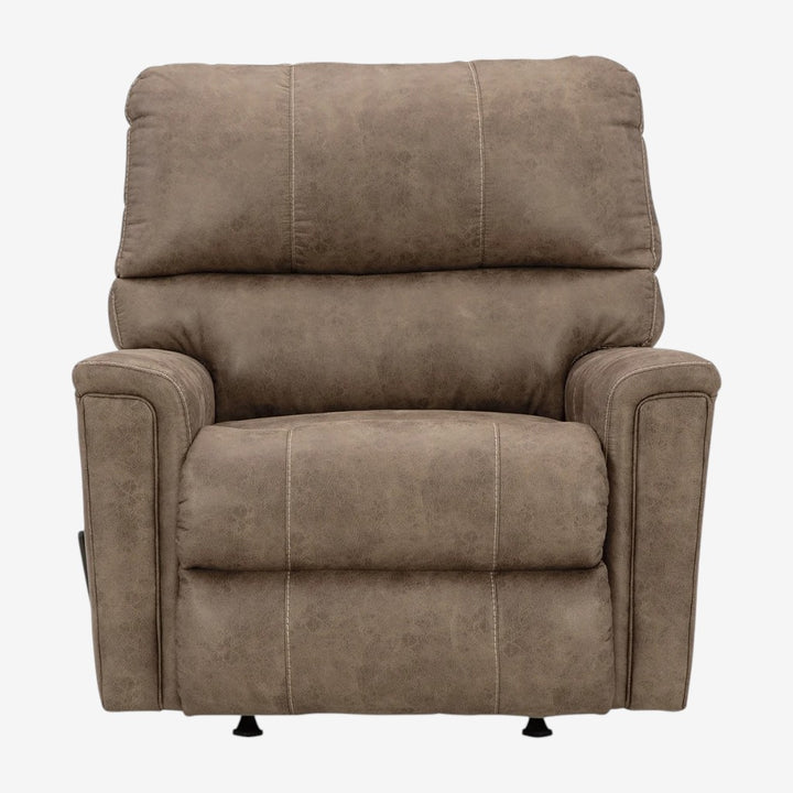 9400425C Navi Rocker Recliner Chair in Leather Upholstery - Fossil | Signature Design By Ashley