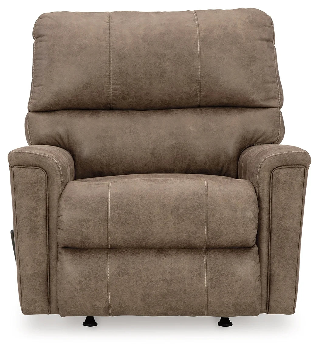 9400425C Navi Rocker Recliner Chair in Leather Upholstery - Fossil | Signature Design By Ashley