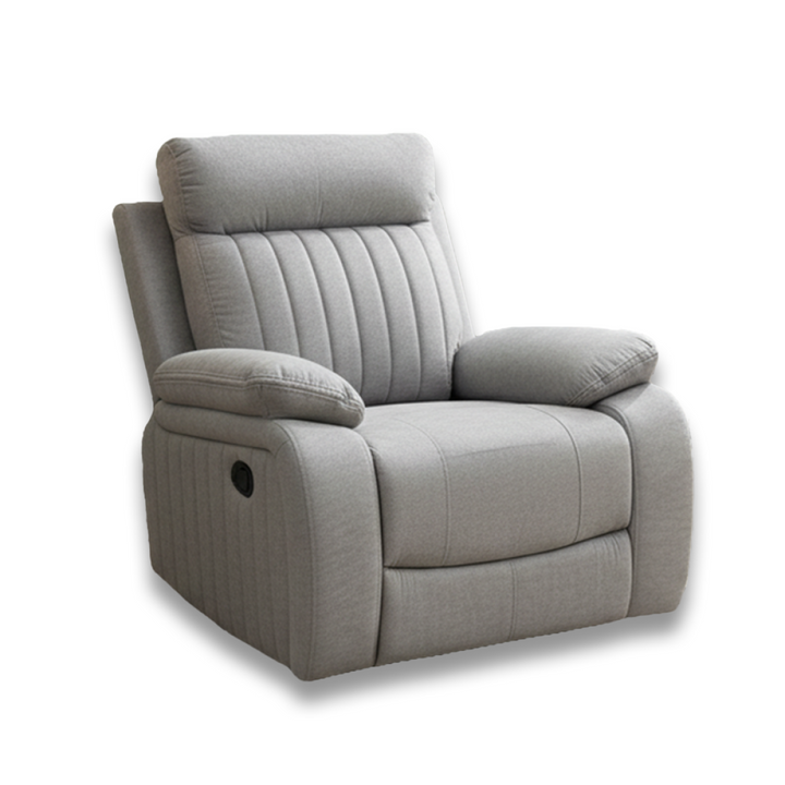 Elyse Power Recliner Chair in Fabric Upholstery - Stone