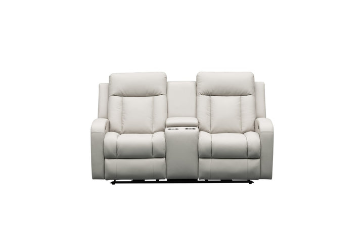 Sudex Beige Power Recliner Loveseat in Top Grain Leather
