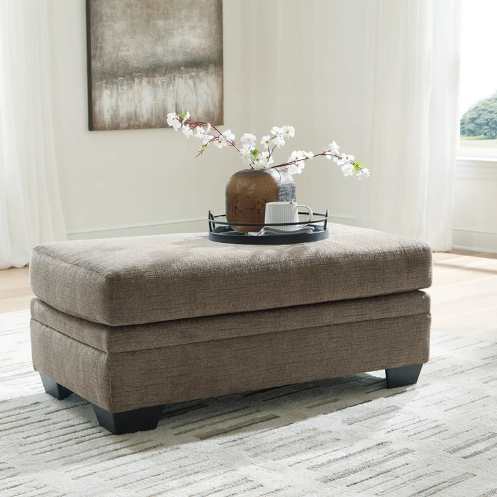 5950514 Stonemeade Accent Ottoman In Fabric Upholstery - Nutmeg | Signature Design By Ashley