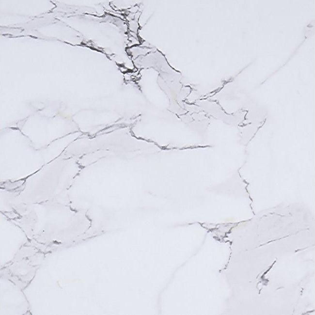 Livo Round Dining Table With Metallic Base - White Faux Marble/ Aged Gold | Available in 40" & 48" Sizes