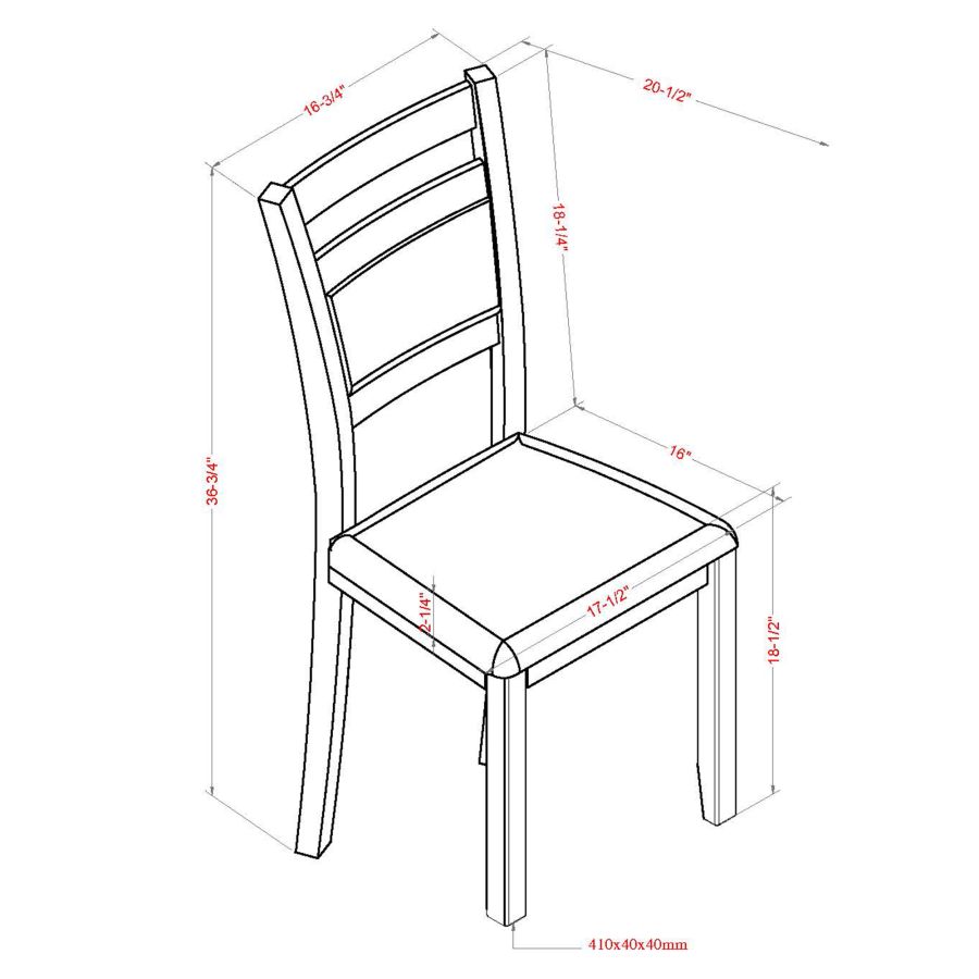 Ellis Dining Chairs in  Black & Beige (Set of 2)