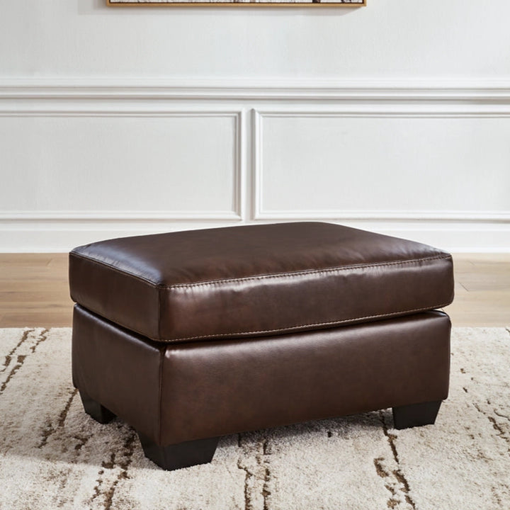 2170614C Santorine Leather Ottoman - Dark Brown | Signature Design By Ashley
