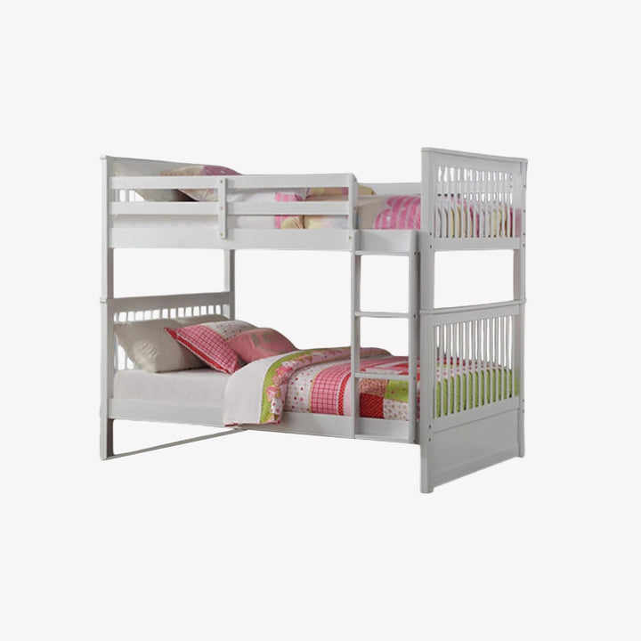 Everett Bunk Bed (Double/ Double) With Storage Drawers - White