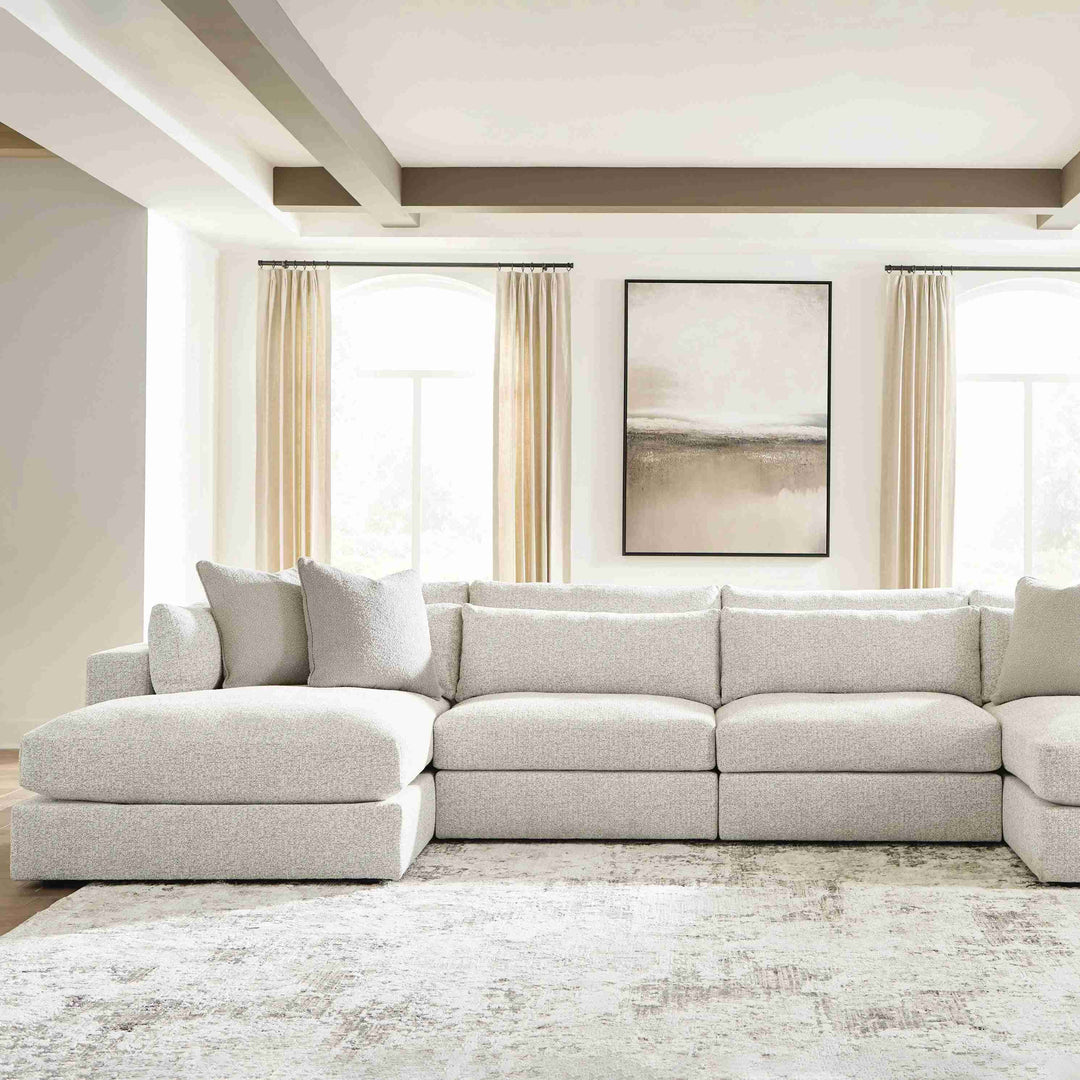 PC66004S9 Ashbourne Estate 4-piece Fabric Upholstered Sectional Sofa With Dual Chaise - Snowstone | Signature Design By Ashley