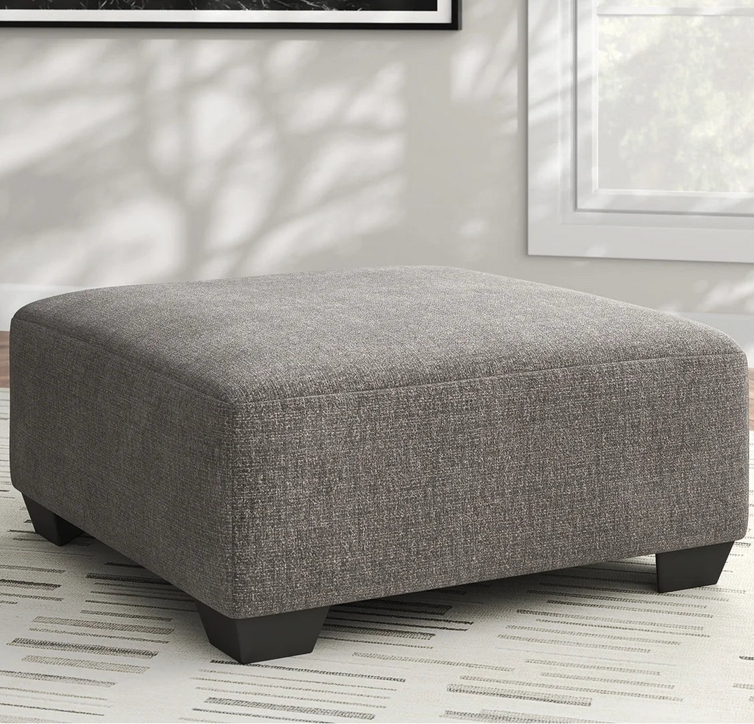 PC4840508 Clarington Oversized Accent Ottoman In Fabric Upholstery - Greystone | Signature Design By Ashley