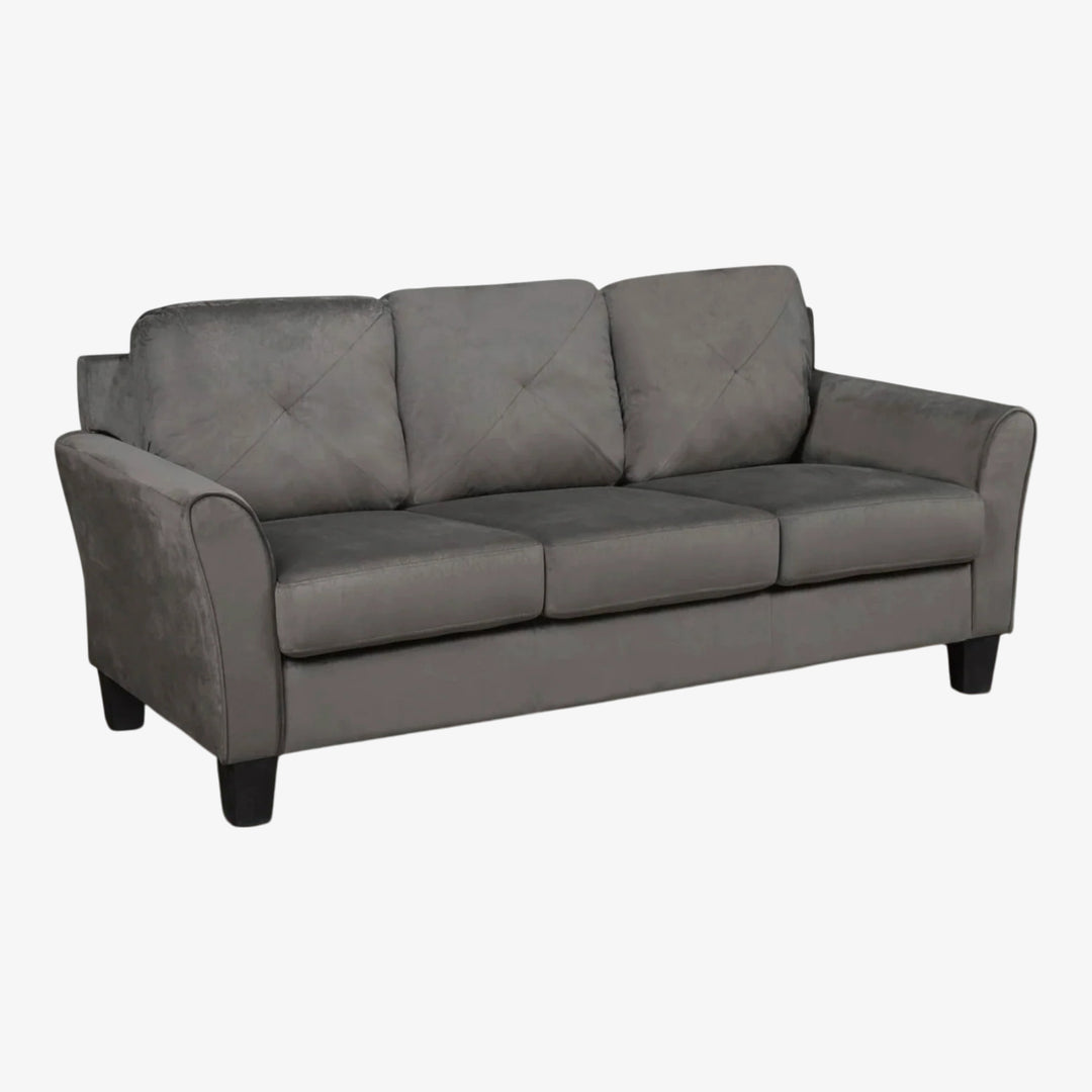 Hayden 3-Piece Classic Sofa Set With Fabric Upholstery - Grey