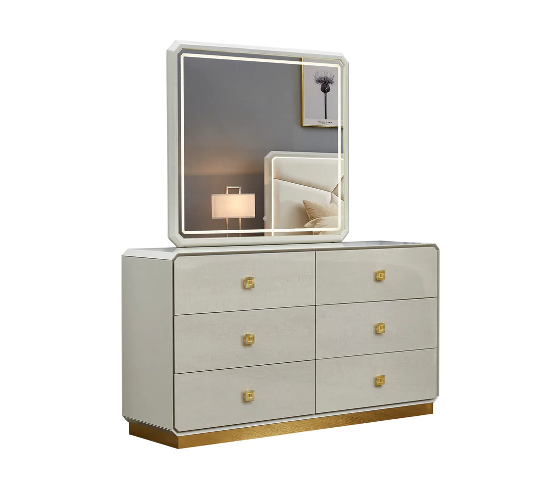 Warner 8-Piece Bedroom Set - Beige | Timeless, Stylish, Storage Solution & Built to Last