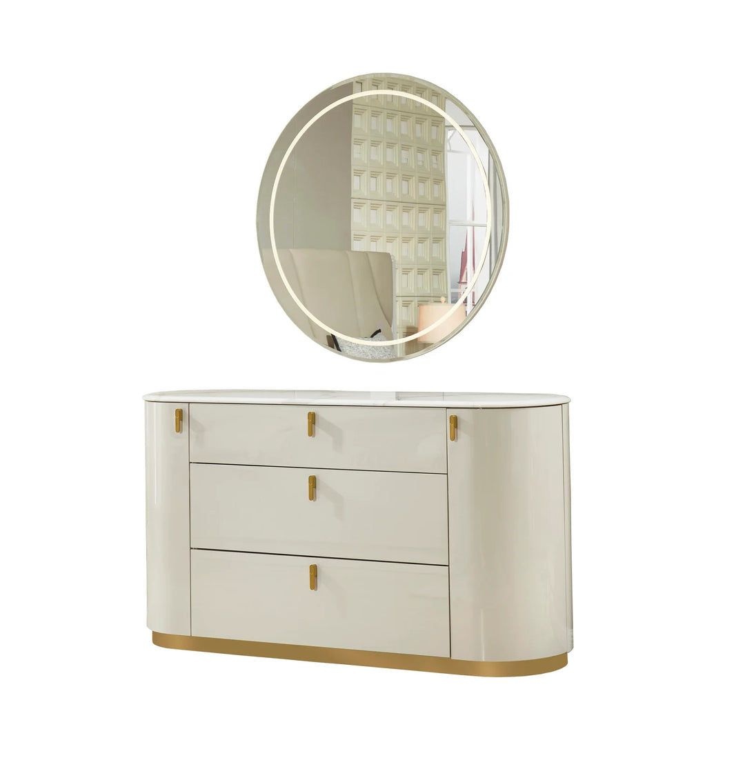 Easton 8-Piece Bedroom Set - Beige | Timeless, Stylish, Sturdy & Storage Solution