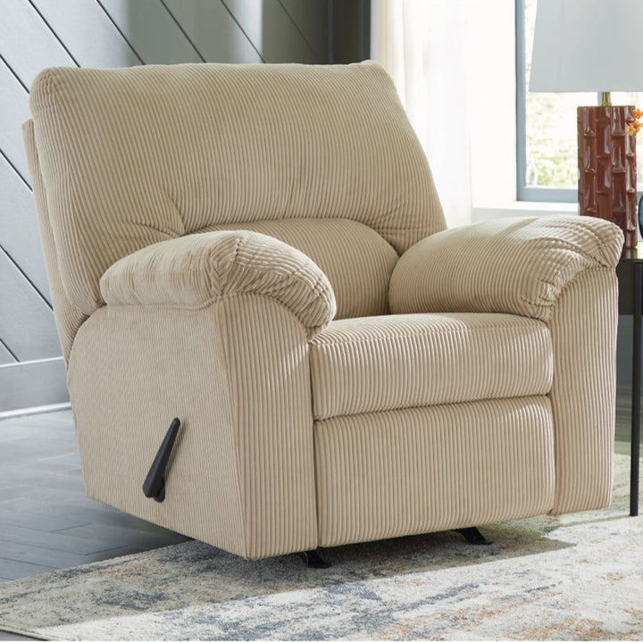 2420325C SimpleJoy Rocker Recliner Chair - Sand | Signature Design By Ashley