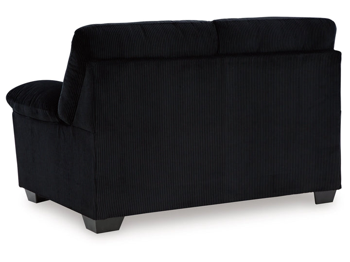 2420435 SimpleJoy Loveseat In Fabric Upholstery - Onyx | Signature Design By Ashley