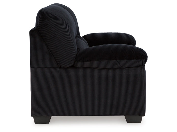 2420435 SimpleJoy Loveseat In Fabric Upholstery - Onyx | Signature Design By Ashley