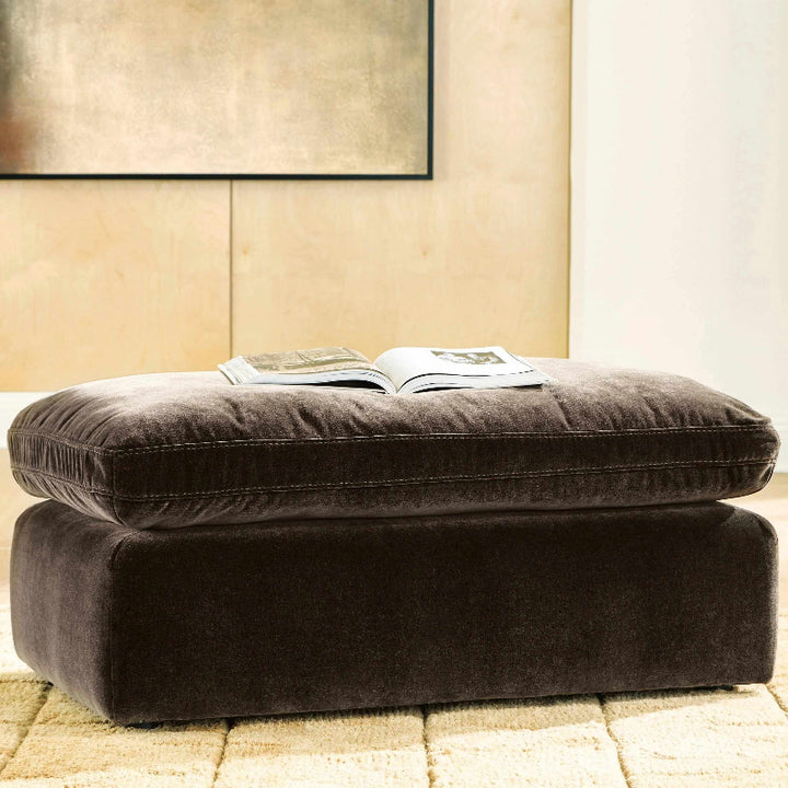 6780714 Maxton Heights Accent Ottoman In Fabric Upholstery - Bittersweet | Benchcraft By Ashley