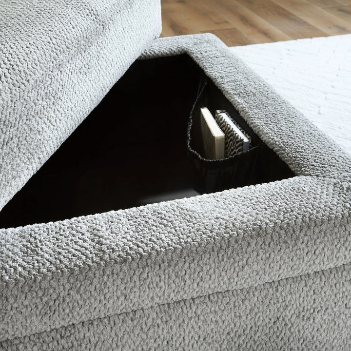 5290611 Casselbury Fabric Ottoman With Storage - Cement | Signature Design By Ashley