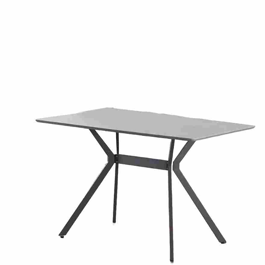 Modern Elegance Scratch-Resistant Dining Table with Sturdy Metal Base