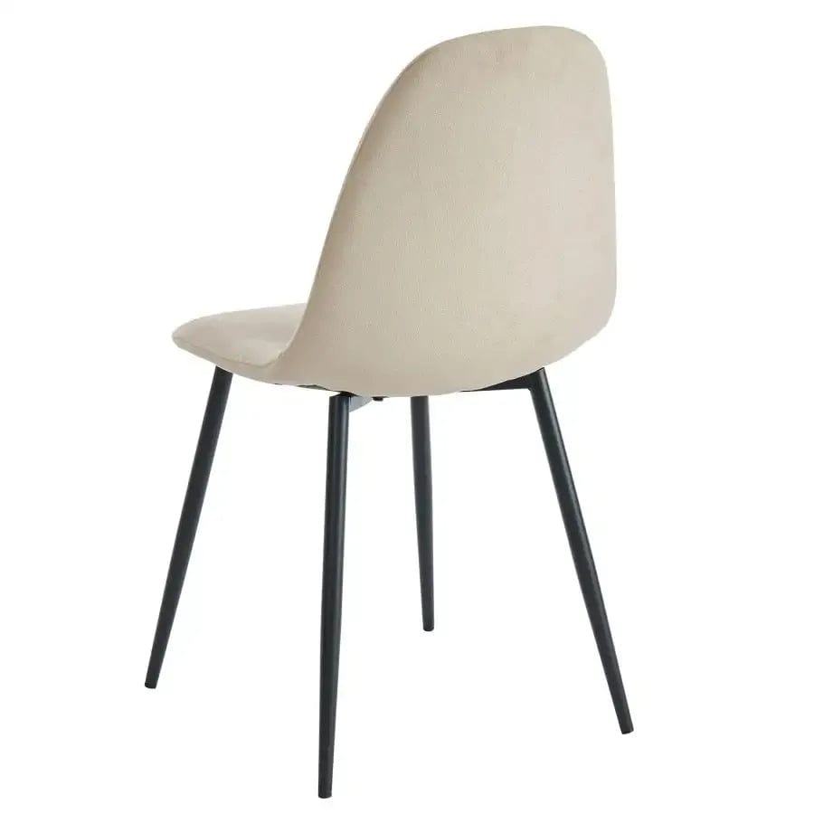 Olly Side Chair, Set of 4 in Beige and Black