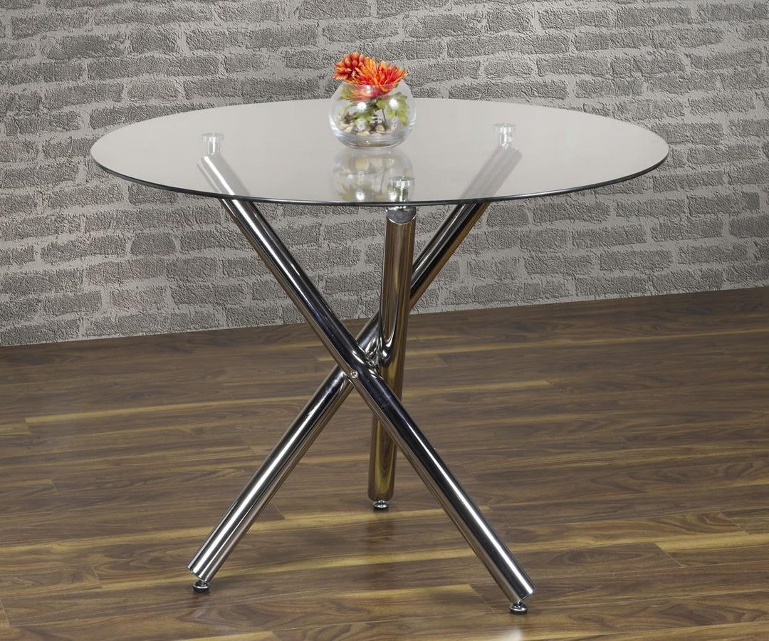 Dukes 5-Piece Beige Dining Table Set With Fabric Upholstered Chairs