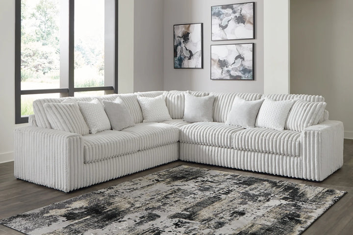 25903S1 Stupendous 3-Piece Sectional Sofa In Fabric Upholstery - Alloy | Signature Design By Ashley