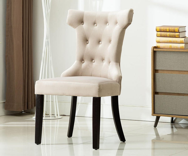 Naomi Graceful Accent Chair (Set of 2) | Available In Beige, Blue & Light Grey Colors