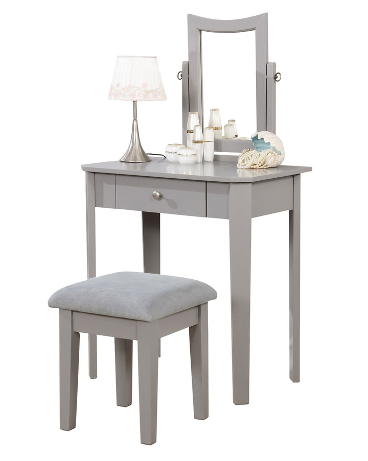 Sophisticated Grey Vanity Set - Complete Bedroom Ensemble