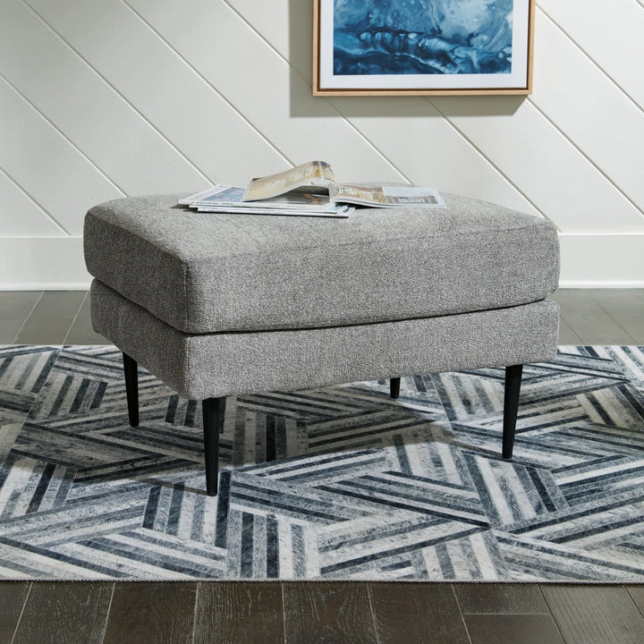 4110214 Hazela Accent Ottoman In Fabric Upholstery - Charcoal | Signature Design By Ashley