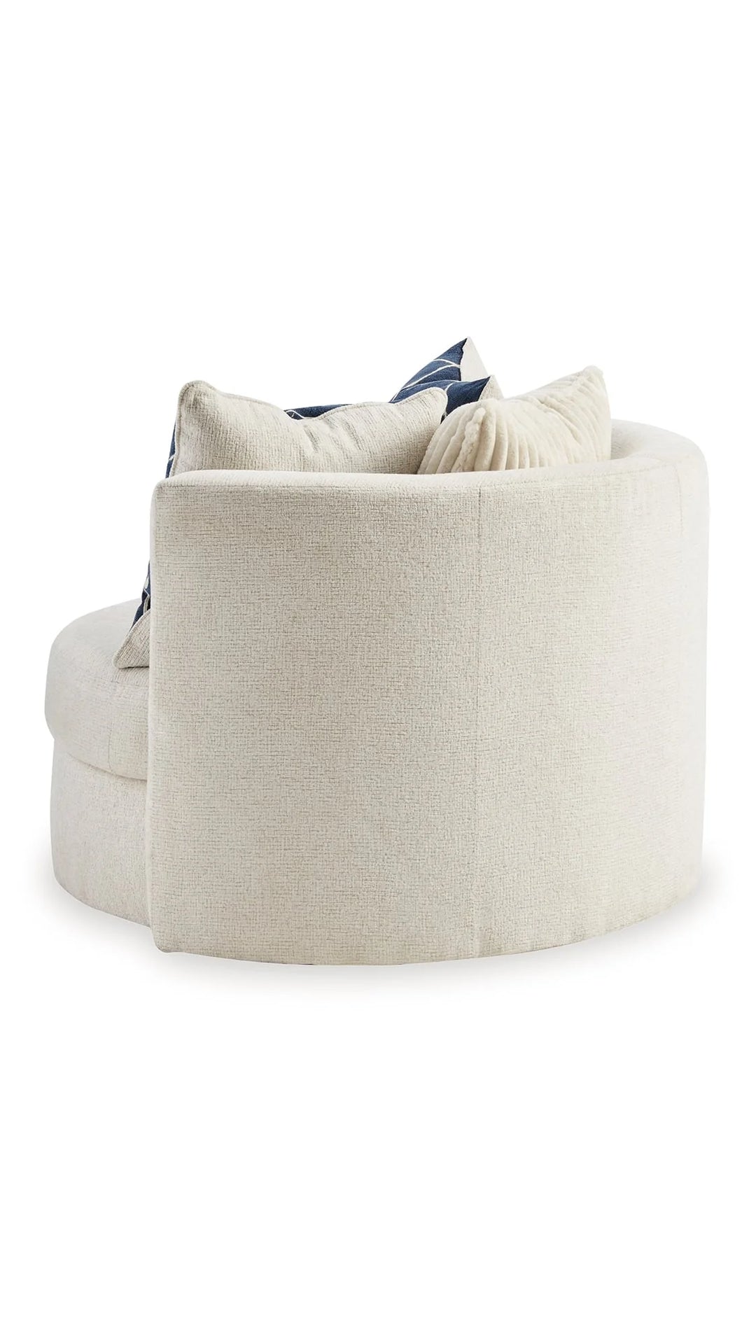 3370644 Padova Swivel Accent Chair In Fabric Upholstery - Ivory | Padova Collection By Ashley