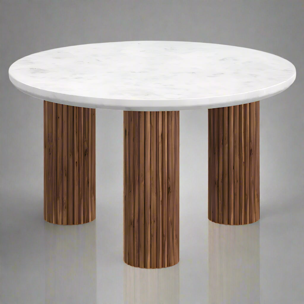Soren Coffee Table in Rich Walnut & Sleek White Finish