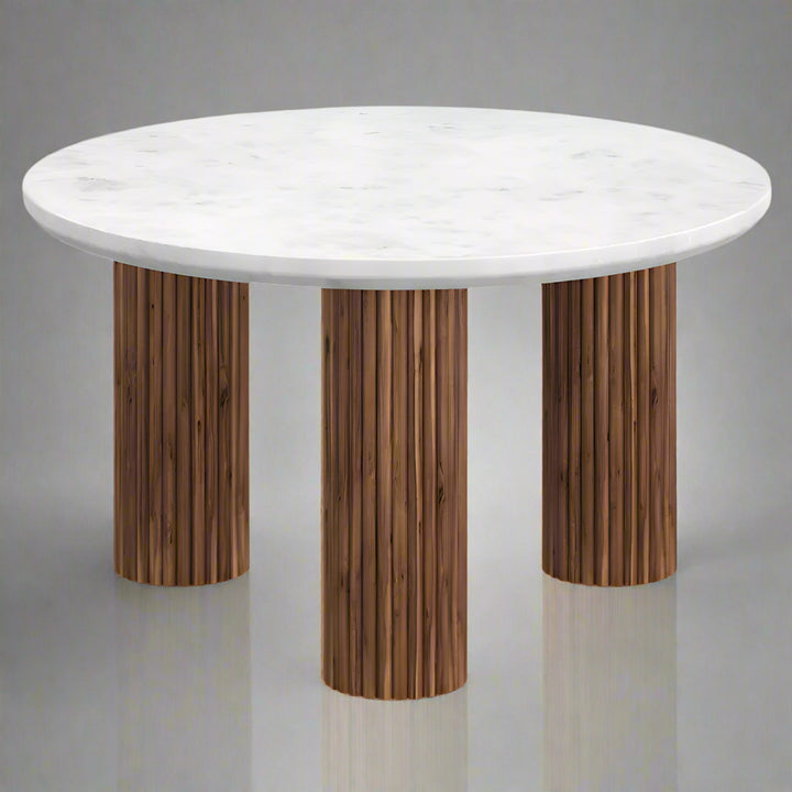 Soren Coffee Table in Rich Walnut & Sleek White Finish