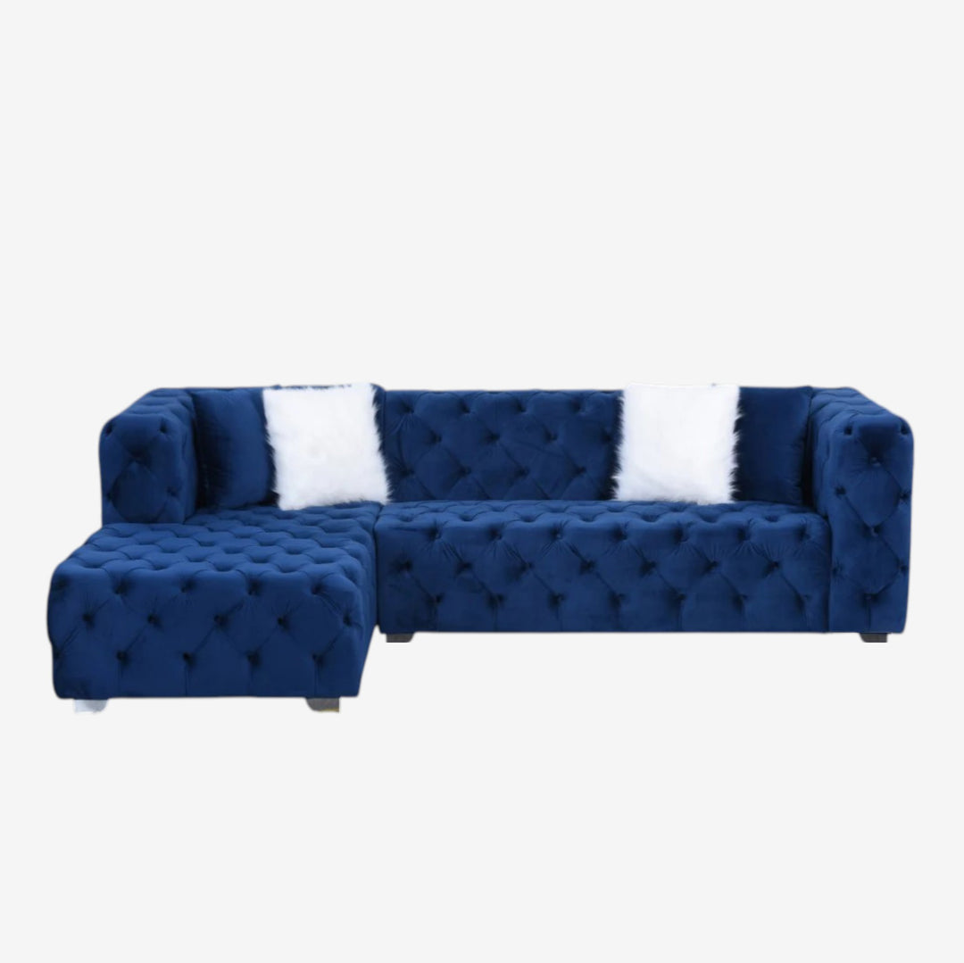Orchid 3-Seater Fabric Upholstered Sectional Sofa - Blue | Available In LHF/ RHF Configuration