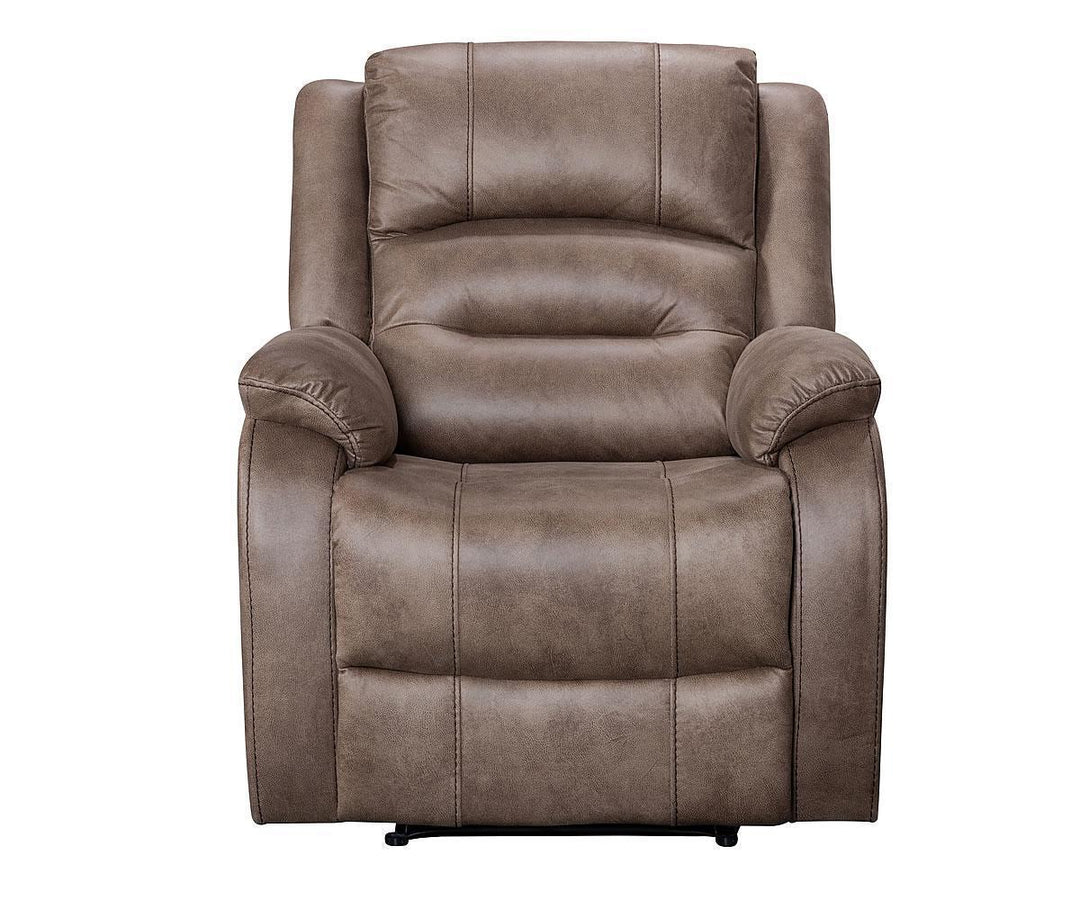 Calvano Manual Recliner Chair in Fabric Upholstery - Caramel Brown | Modern, Comfortable & Built to Last