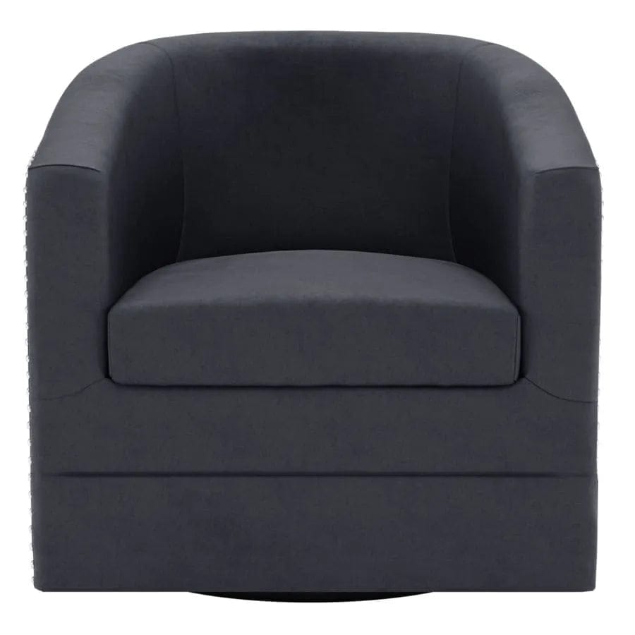 Contemporary Velvet Accent Chair - Black