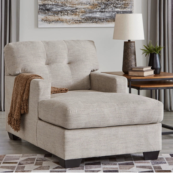 3100415 Mahoney Chaise In Fabric Upholstery - Pebble | Signature Design By Ashley