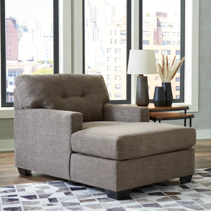 3100515 Mahoney Chaise In Fabric Upholstery - Chocolate | Signature Design By Ashley