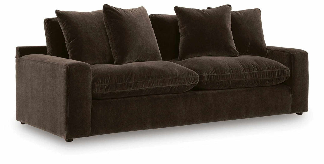 6780738 Maxton Heights Stationary Sofa In Fabric Upholstery - Bittersweet | Benchcraft By Ashley