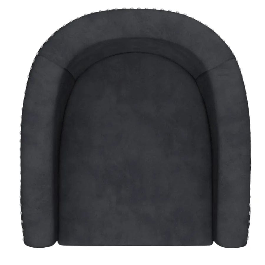 Contemporary Velvet Accent Chair - Black